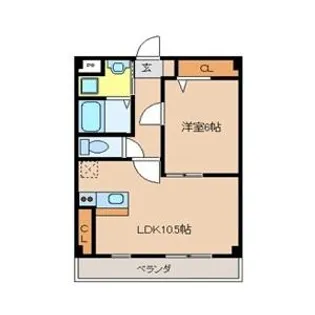 ベリーコート【6階】の間取り