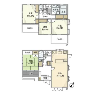 東京都町田市下小山田町【一戸建】の間取り