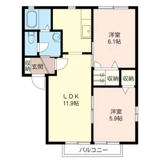 グランドゥールA【1階】の間取り