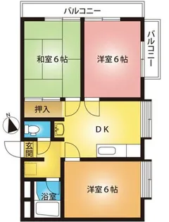ハイツエルミドール【2階】の間取り