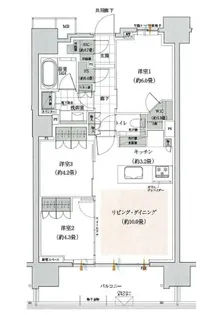 ザ・パークハウス谷中道灌山テラス【10階】の間取り