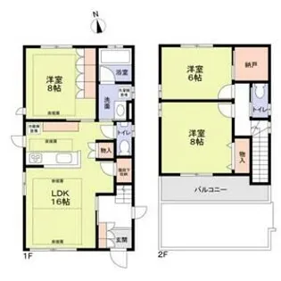 東京都目黒区鷹番1【一戸建】の間取り