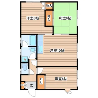 宮城県仙台市太白区四郎丸字落合【一戸建】の間取り