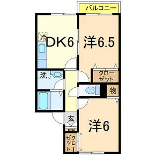 ポテトタウンB【1階】の間取り