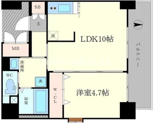 SunSunなんば弐番館【3階】の間取り