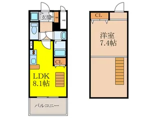 ノルデンタワ-新大阪アネックスB【7階】の間取り