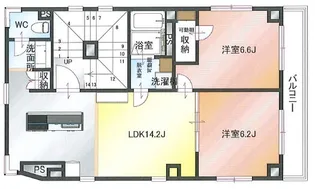 LE BEIGE(ル・ベージュ)【2階】の間取り