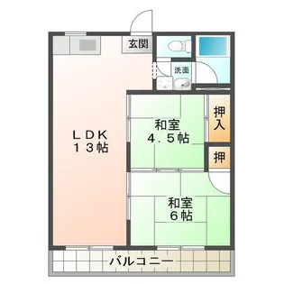 コーポ一幸【2階】の間取り