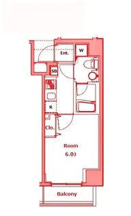 スパシエソリデ武蔵小杉【4階】の間取り