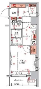 ハーモニーレジデンス日本橋イースト【6階】の間取り