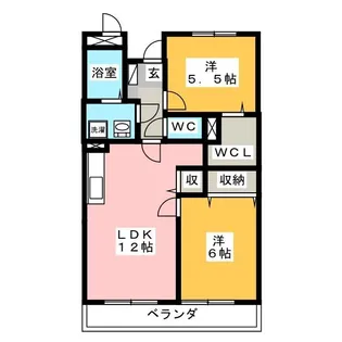 サンロイヤル大井【2階】の間取り