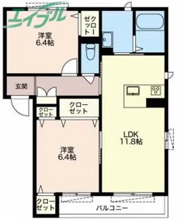 エスペラールC【2階】の間取り