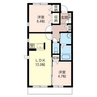 ヴィラ・シプレII【1階】の間取り