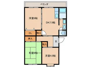 コ-ポ岡田【3階】の間取り