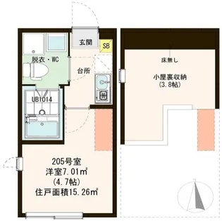 バースシティ北綾瀬【2階】の間取り