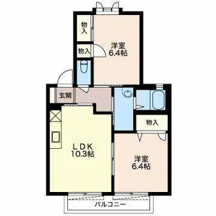 ソシア大岩【1階】の間取り