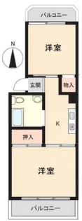 大洋江原マンション【4階】の間取り