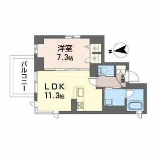 シャーメゾン新寺II【4階】の間取り