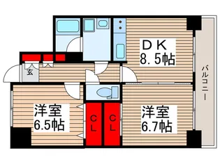 INSURANCE BLDG.XIX【10階】の間取り