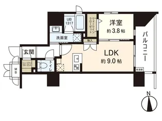 シーズンフラッツ仙台鉄砲町【11階】の間取り