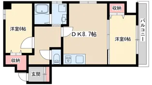 ルモン東梅田【7階】の間取り