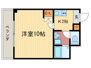 アルトシュロス四条大宮【2階】の間取り