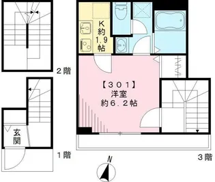 FICASA中目黒【3階】の間取り