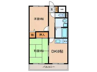 ジョイ塚口【2階】の間取り