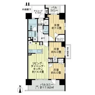 イーストゲートスクエア【2階】の間取り