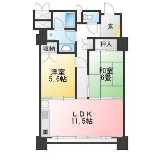 フジタ第6箱根山マンション【6階】の間取り
