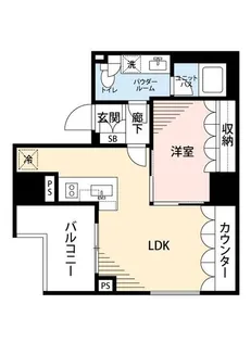 マイナビSTAYサニーサイド勝どき(レジディア勝どき)【11階】の間取り