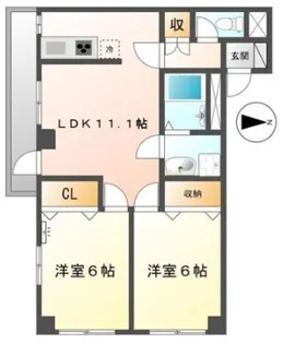 アメニティプレイス【6階】の間取り