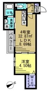アルベロ新検見川【1階】の間取り
