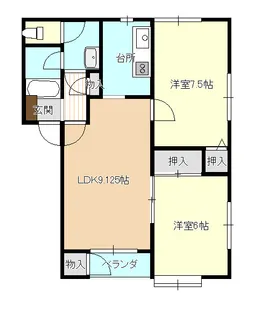ホワイトベースC【2階】の間取り