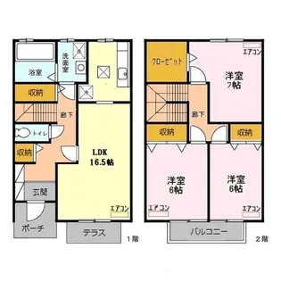 セーラム仙波 B/Cの間取り