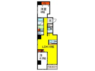 エタニティI谷町【3階】の間取り