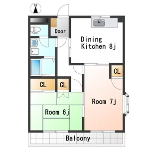 ハイツハッピーワン【1階】の間取り