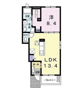 クオレッティD【1階】の間取り