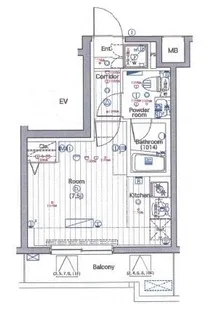 PREMIUM CUBE 大森本町【7階】の間取り