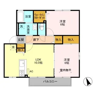 ガーデンヒルズ B【1階】の間取り