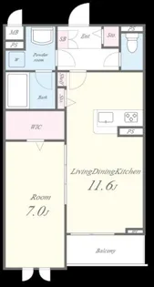 ヴォアチュールエムス【2階】の間取り