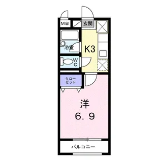 キャッスルパーク南仙台【3階】の間取り