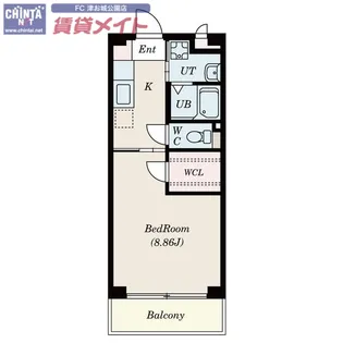 SーFORT三重大学前【7階】の間取り