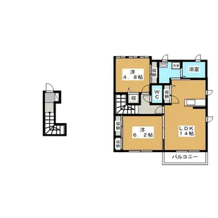 メゾン・ド・リラフォート【2階】の間取り