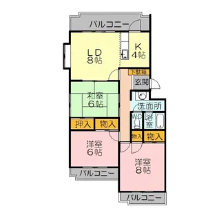 大東マンション【4階】の間取り