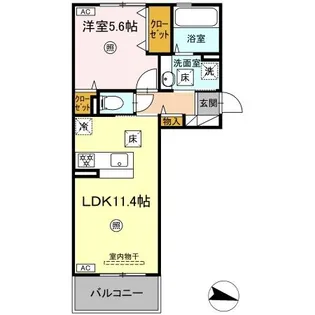 Maison Bonheur(メゾン ボヌール)【1階】の間取り