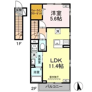 グレースコート【2階】の間取り