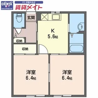 メゾンカンパーニュ【1階】の間取り