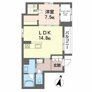 プレミアス上杉一丁目【4階】の間取り