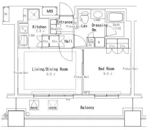 パークアクシス御茶ノ水ステージ【5階】の間取り